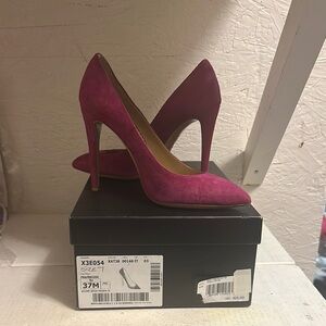 Emporio Armani Fuchsia Suede Heels